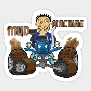 Blue Mud Machine 4x4 Offroad Truck Tractor Sticker